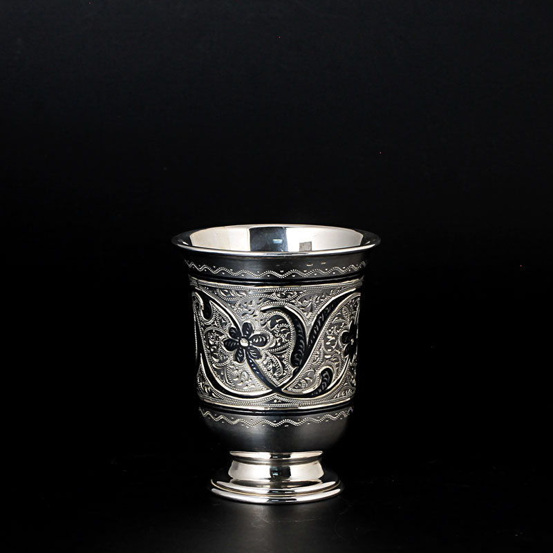 Серебряный стакан «Рысь» ,серебро 875 пробы (Арт.8750152(н24/1))