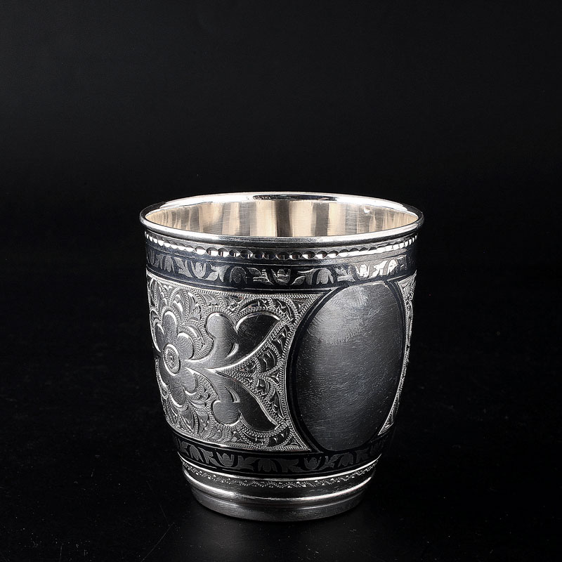 Серебряный стакан «Портрет», 875 пробы (Арт.8752152(14/1))
