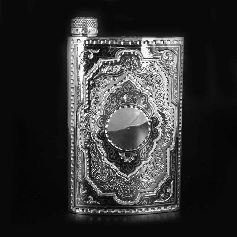 Серебряная фляга «Портрет» 875 пробы (арт. 8750109(40))