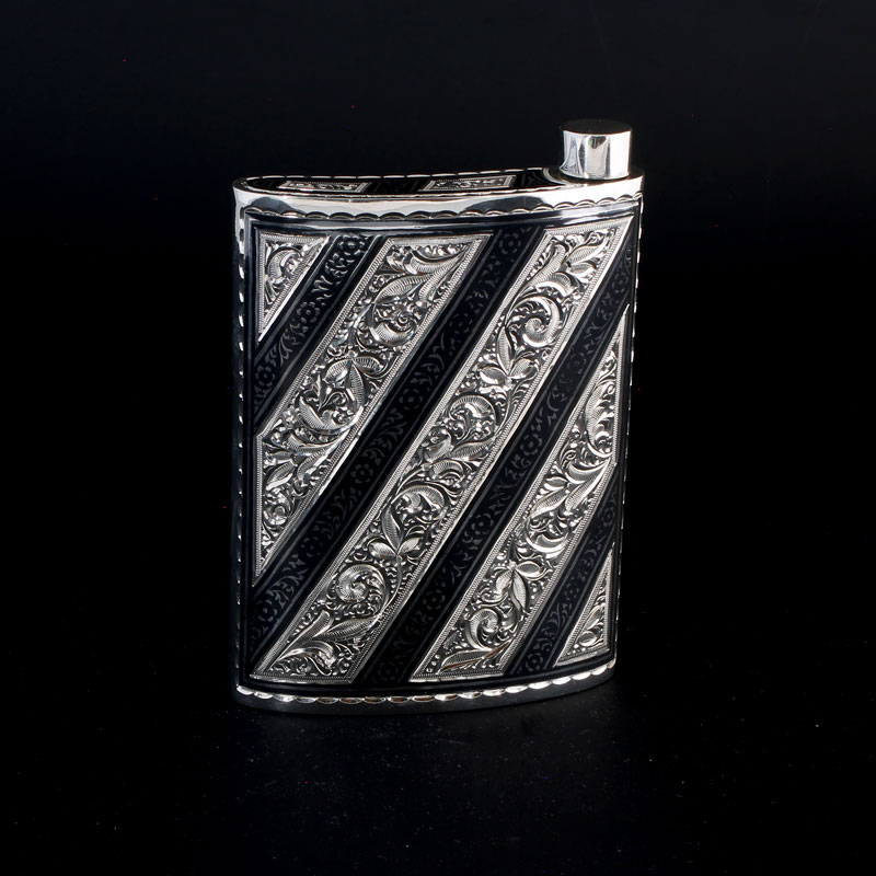 Серебряная фляга «Зебра». 875 проба (арт. 8750109(22))