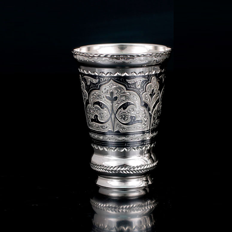Серебряный стакан «Лилия»,  875 пробы (Арт.8750152(21))