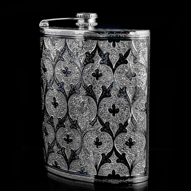 Серебряная фляга «Десерт». 875 проба (арт. 8750915(109))