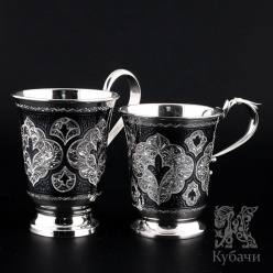 2. Серебряные кружки «Брат и сестра» (Пара) 875 пробы (арт. 8750136(12/3))