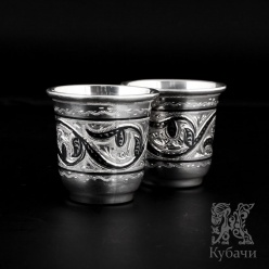 2. Стопки серебряные «Купеческие» (пара) 875 проба (арт 8750078(н1/2))